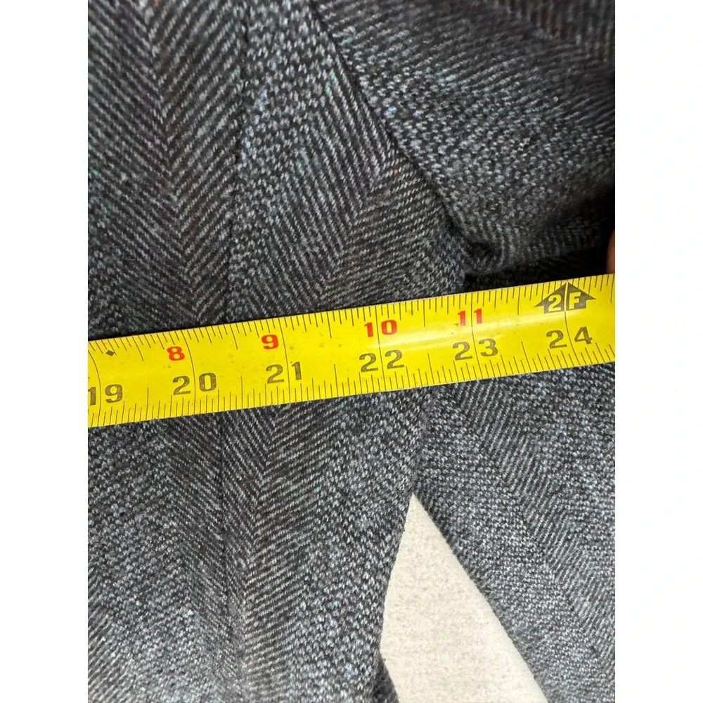 Vintage Bespoke‎ Mens Grey Herringbone Tweed Blazer Sport Coat Made in USA Eli